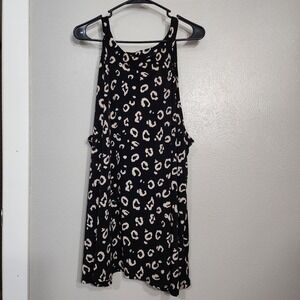 Torrid Printed‎ Sleeveless Blouse Black/Tan Plus Size 5 Animal Print